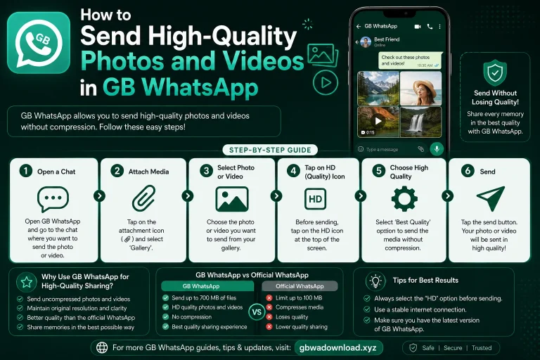 How to Send High-Quality Photos and Videos in GB WhatsApp