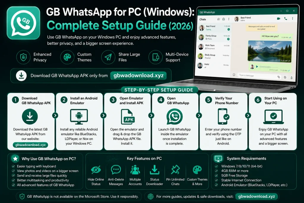 GB WhatsApp for PC (Windows): Complete Setup Guide (2026)